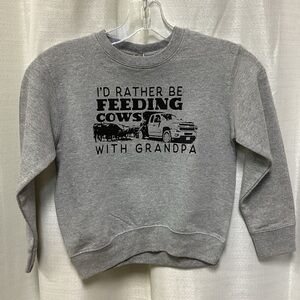 Rabbit Skins Gray Kids Sweatshirt